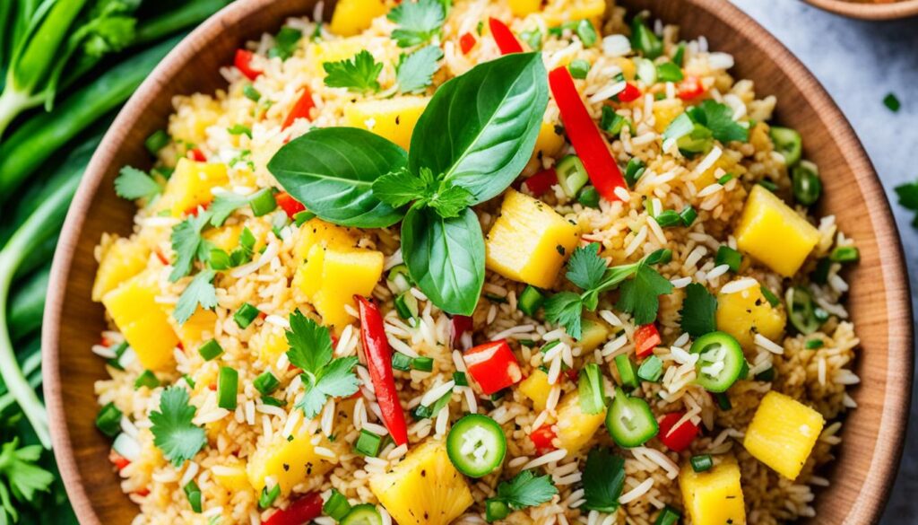 Thai pineapple fried rice Thai pineapple fried rice