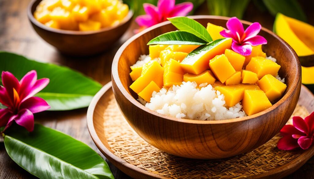 Thai sticky rice with mango