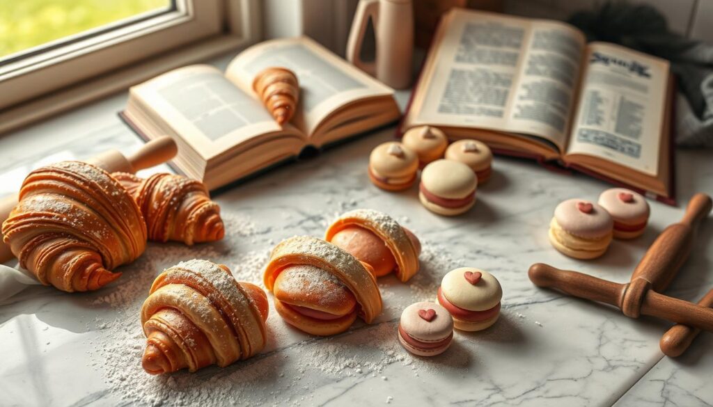 baking French pastries baking French pastries