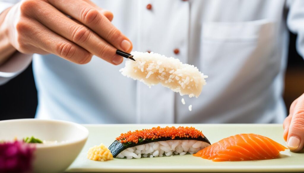 sushi nigiri preparation sushi nigiri preparation